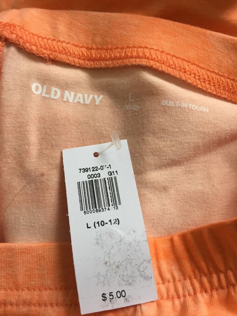 Brand New OLD NAVY Orange Girls Leggings - Size 10-12 Large