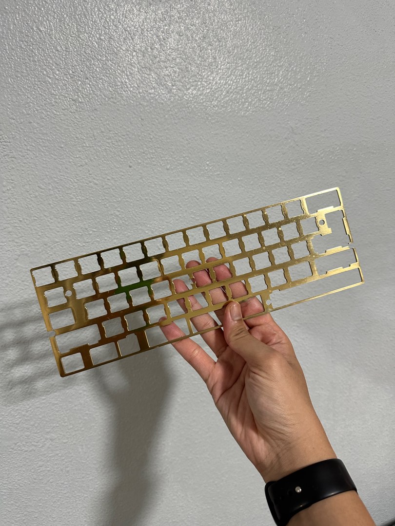 Brass Plate 60 Keyboard, Computers & Tech, Parts & Accessories, Computer Keyboard on Carousell