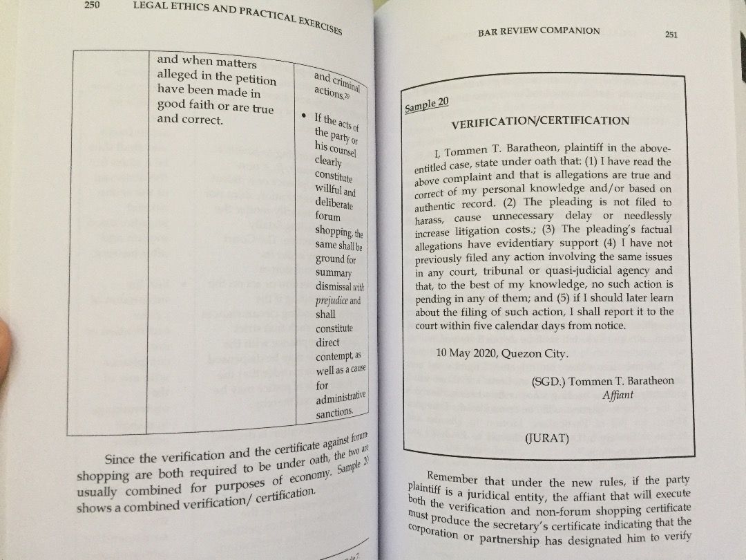 Carillo (2020) Legal Ethics and Practical Exercises Bar Review