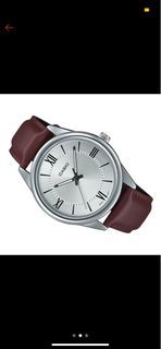 Vintage classic look Casio Men's MTPV005L-7B5 MTP-V005L-7B5 Analog Brown Leather Strap Watch