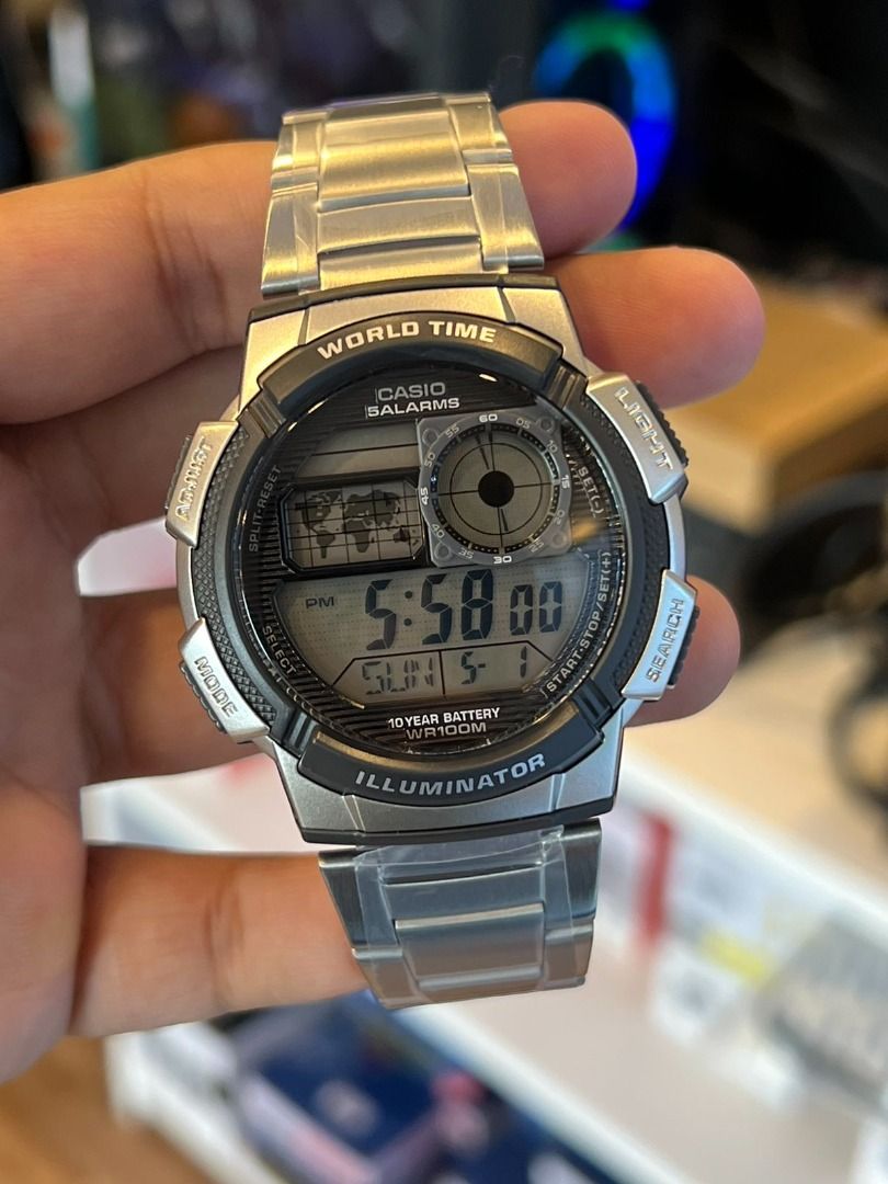 CASIO World Time Digital Round Watch AE1000WD1AV / Legit Casio
