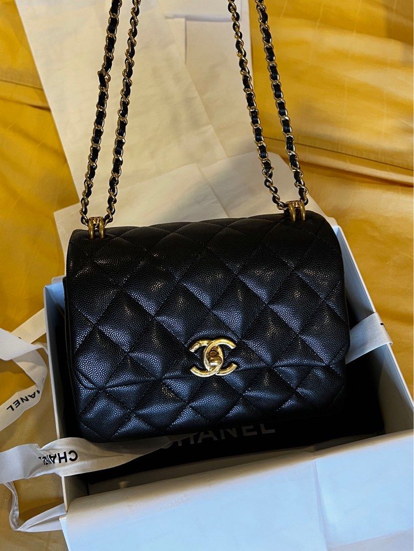 Chanel 22s small hobo bag black caviar, Luxury, Bags & Wallets on Carousell