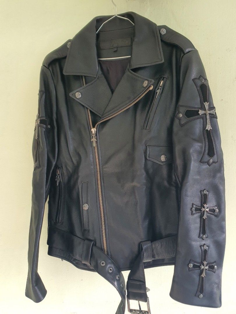 Chrome Hearts JJ Dean Leather Jacket Vintage Men s Fashion Coats Jackets and Outerwear on Carousell
