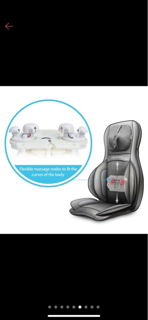 COMFIER CF2307A Shiatsu Massage Chair Pad Portable with Compress