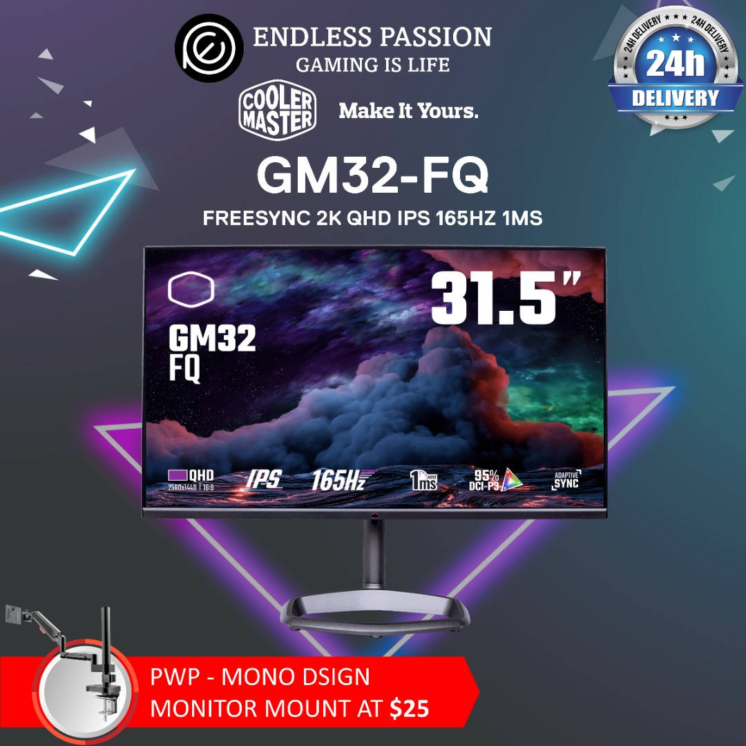 Cooler Master GM32-FQ Gaming Monitor - CMI-GM32-FQ-UK, Computers & Tech ...