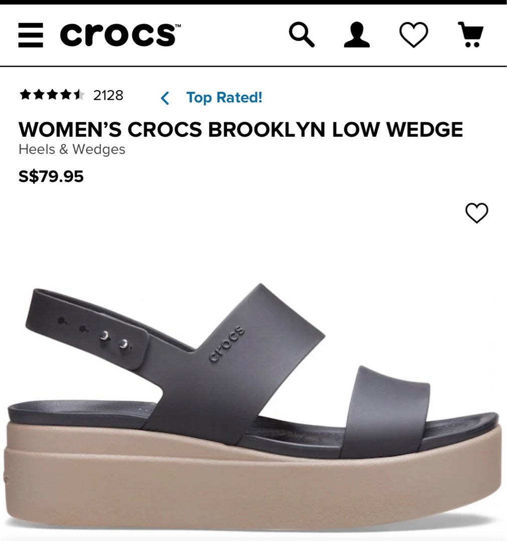 Crocs brooklyn low wedge platform sandals US8, Men's Fashion, Footwear,  Flipflops and Slides on Carousell