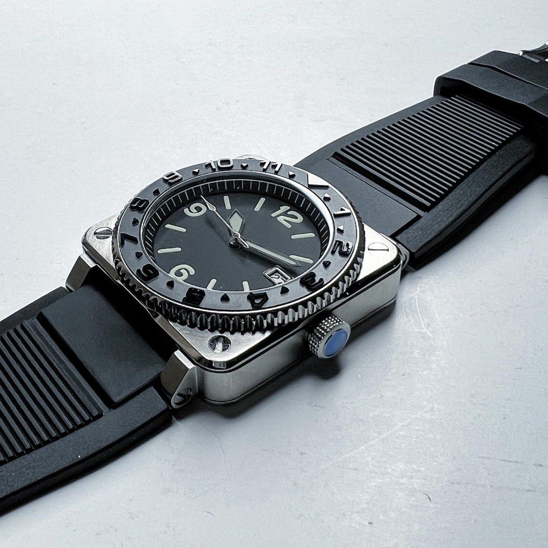 Custom Seiko Mod Bell Ross BR Diver, Men's Fashion, Watches & Accessories,  Watches on Carousell