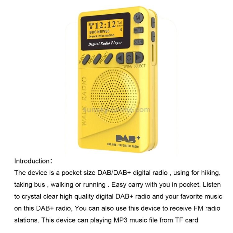 DAB-P9 Pocket Mini DAB Digital Radio with MP3 PlayerShip Time Delivery ...