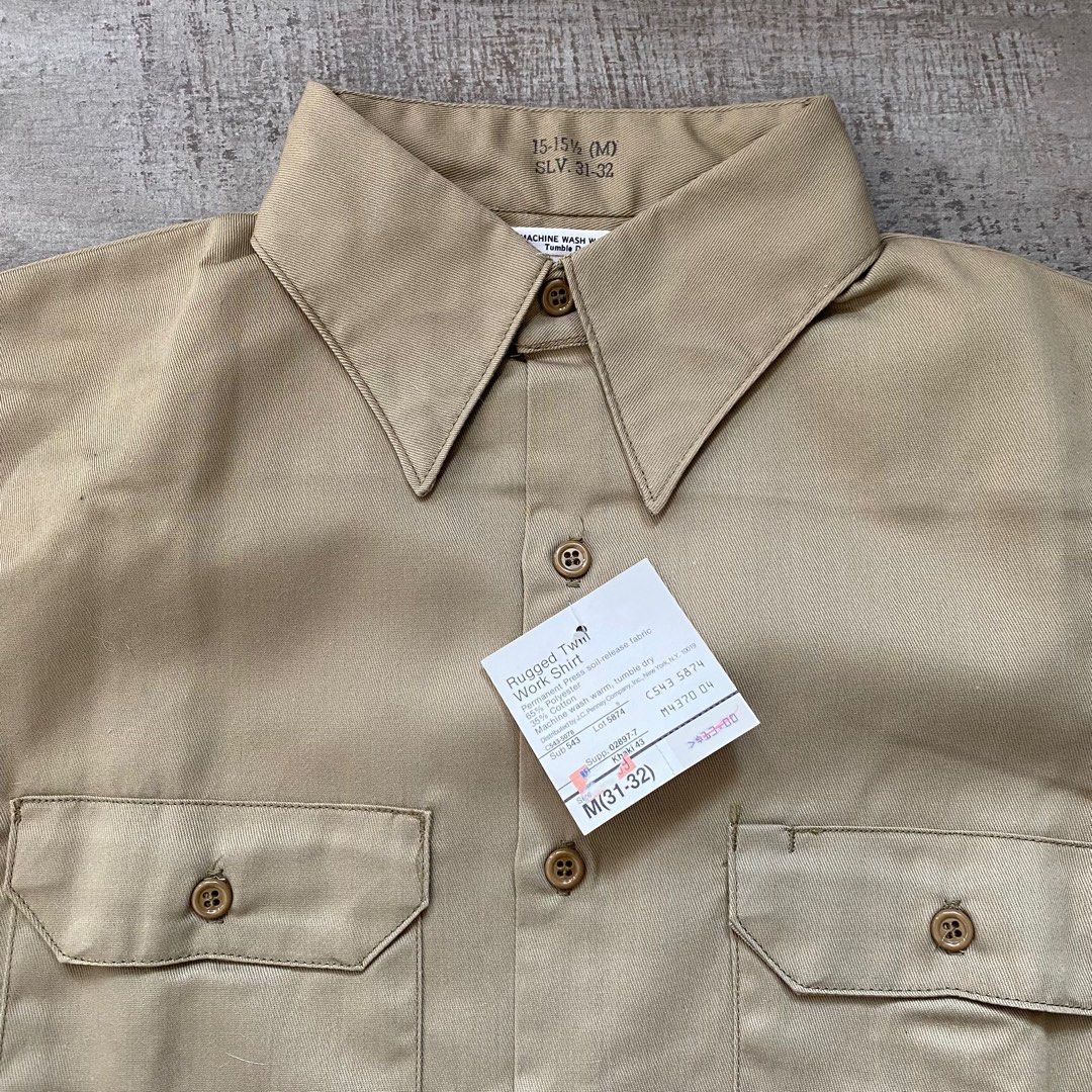 DEADSTOCK BIG MAC JC PENNEY SHIRT KHAKI WORK SHIRTS VINTAGE WORKER