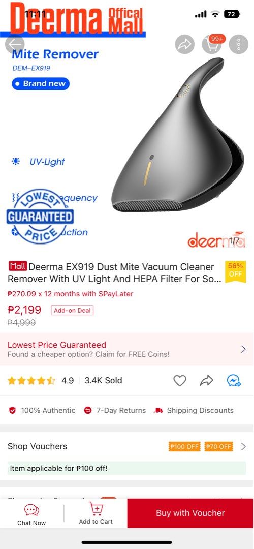 Deerma Dust Mite Vacuum Cleaner, Furniture & Home Living, Cleaning