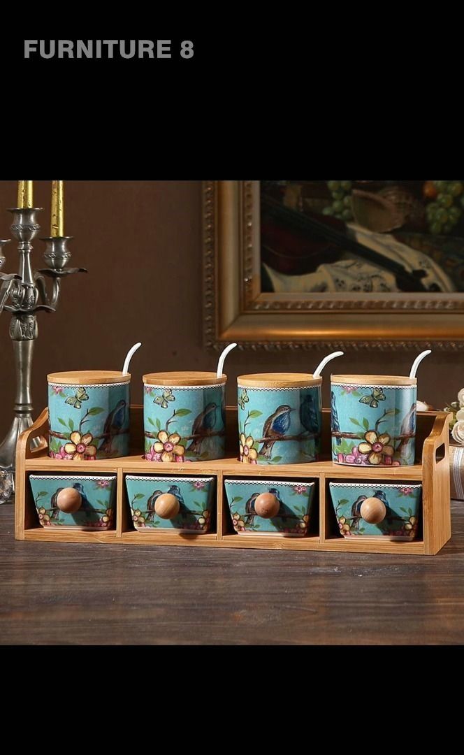 F8-0287 Royal Floral Kitchen Canister Set, TV & Home ...