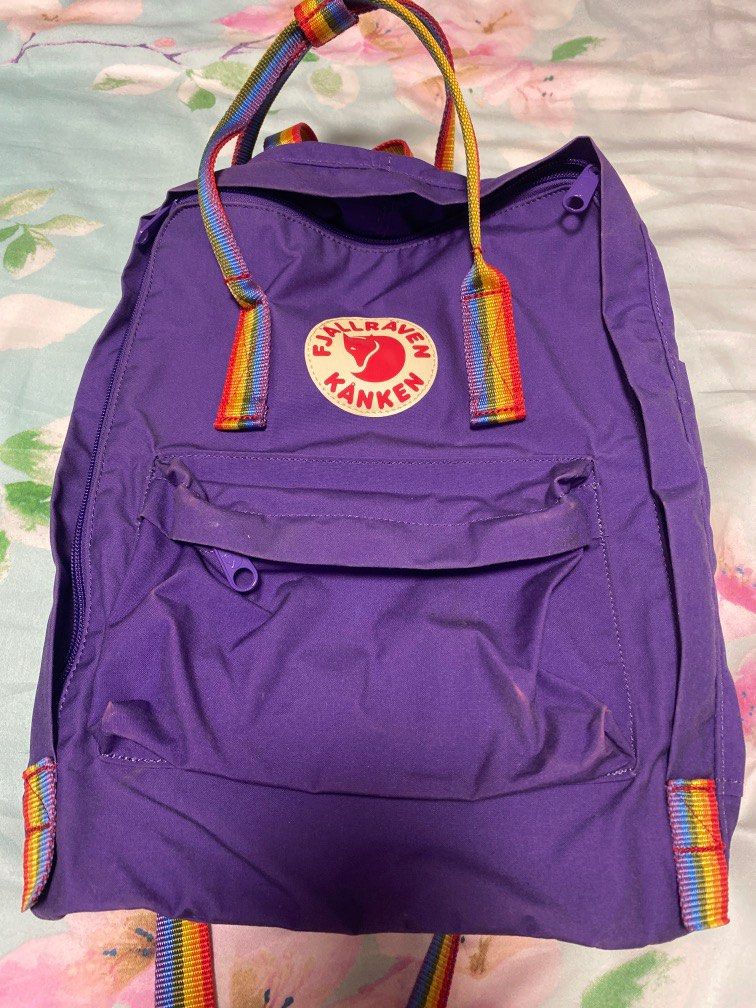 Fjallraven KanKen Purple Rainbow Strap backpack Women s Fashion