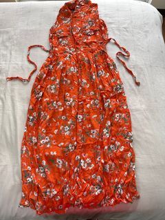 Floral Orange Maxi Dress