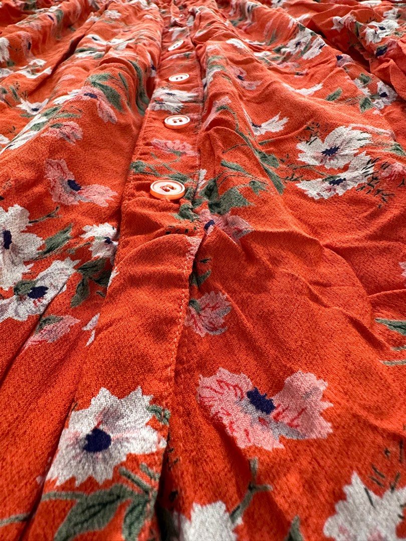 Floral Orange Maxi Dress (Category: Dresses) located in Makati City. Submitted by cbcchua (Listing ID 1201736763, Image 2). Description: Bought this in Australia and worn once for fitting. RFS: Orange is not my color. .