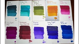 Fountain Pen Ink Samples