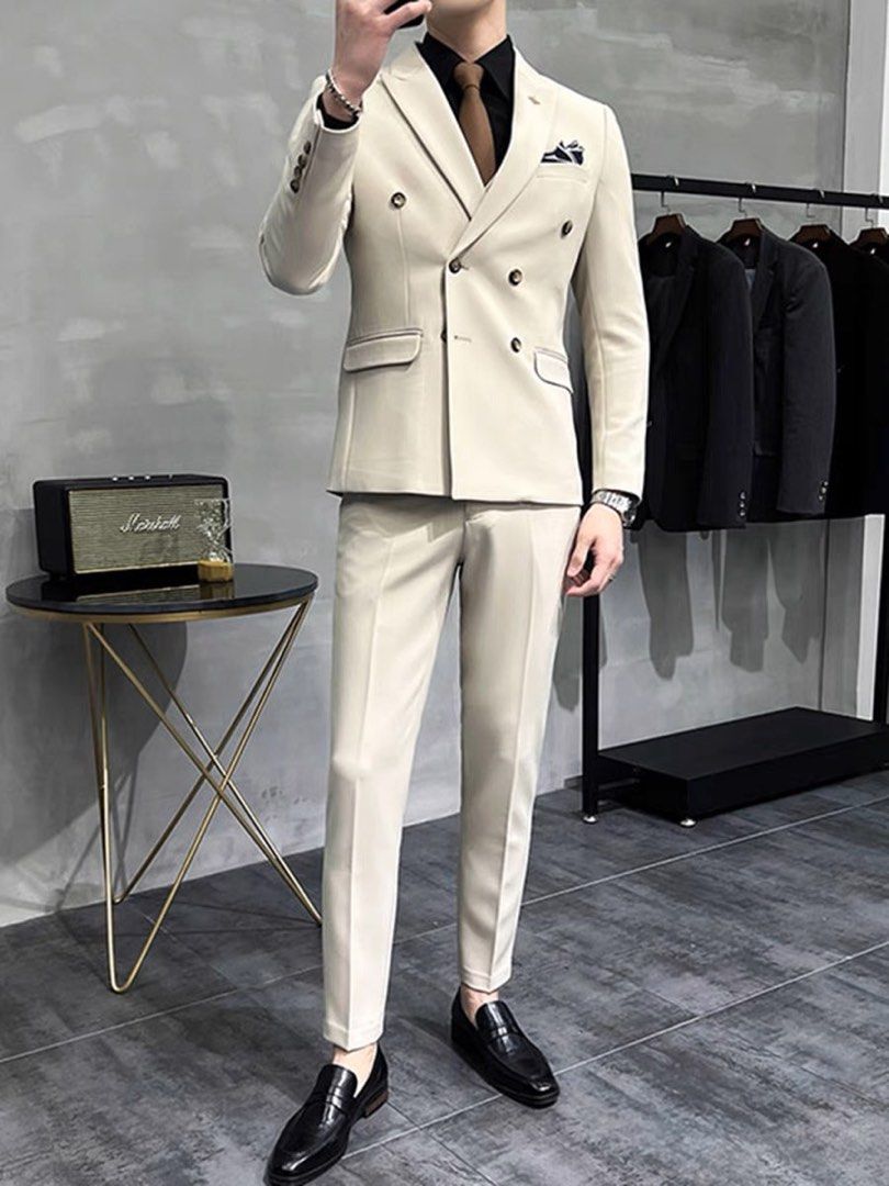 Full formal suit set for wedding formal events Men s Fashion