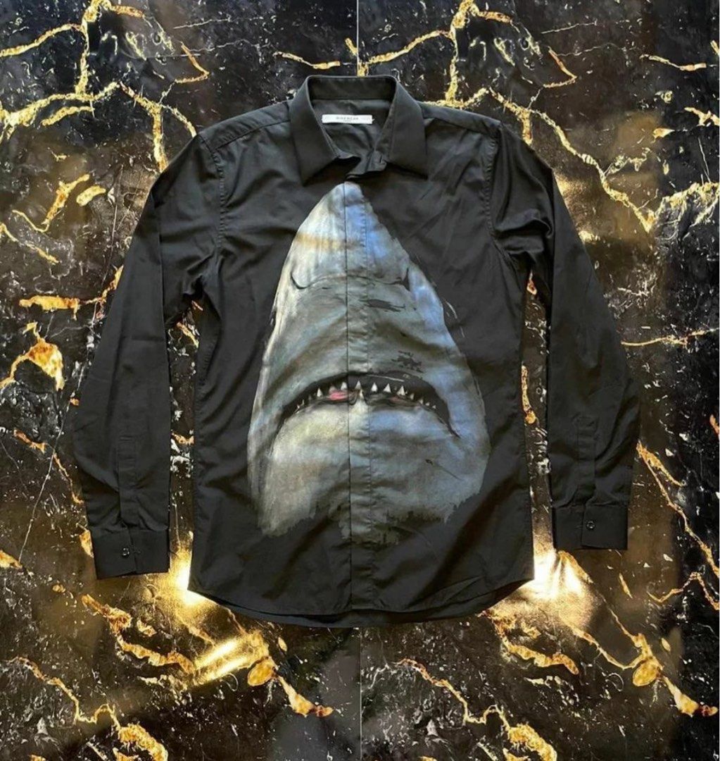 givenchy shark shirt longsleeve