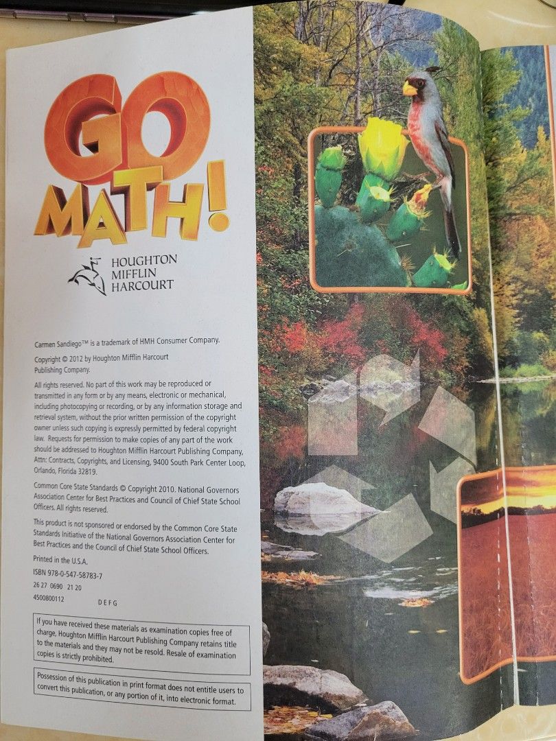Go Math ! US Grade 4 國際學校數學課本練習本, 興趣及遊戲, 書本