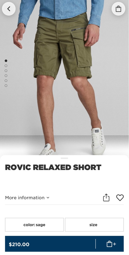 G star Raw Rovic Relaxed Shorts Men s Fashion Bottoms Shorts on Carousell