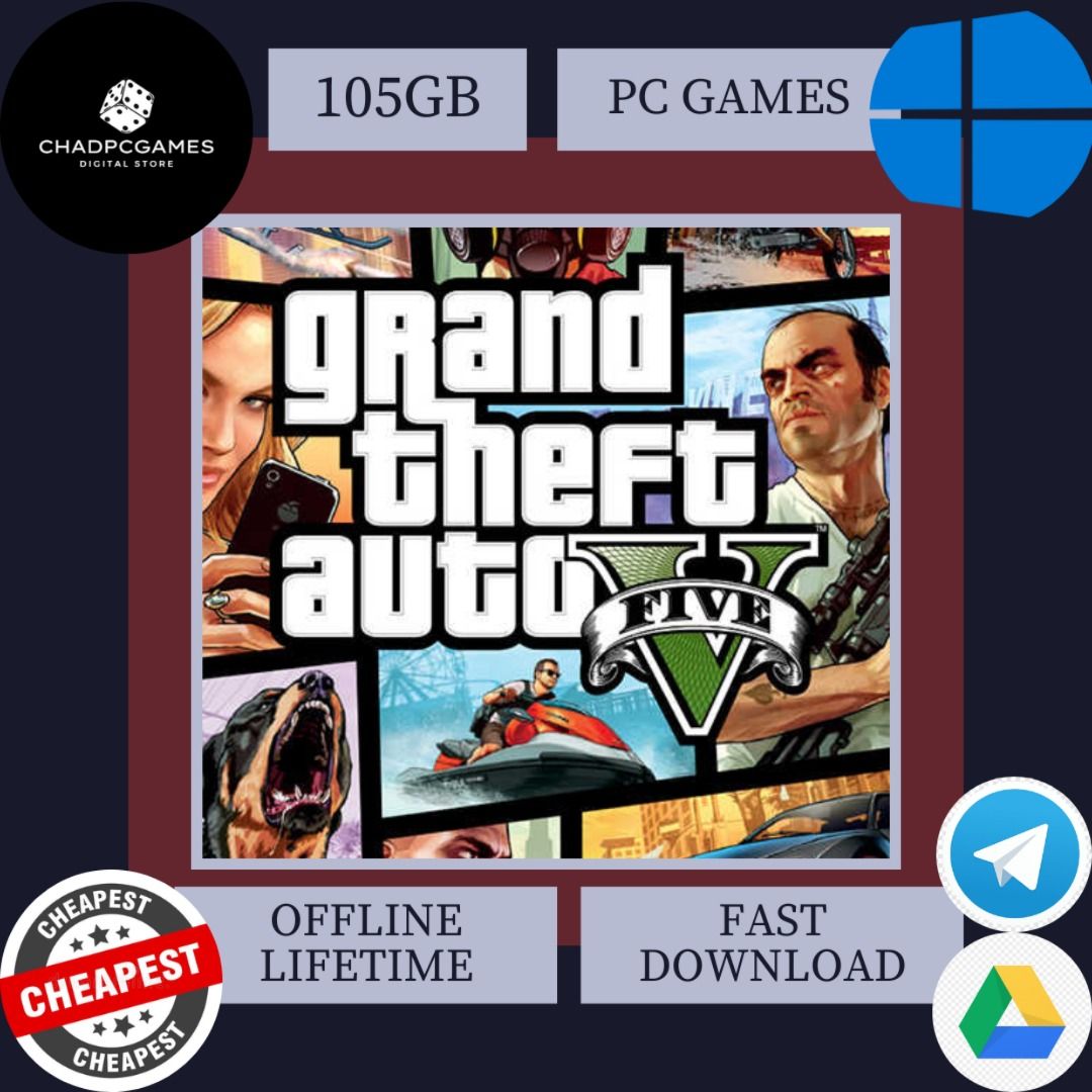 GTA V PC DIGITAL DOWNLOAD OFFLINE, Video Gaming, Video Games, Others on