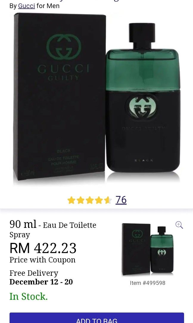 Gucci guilty clearance black for him