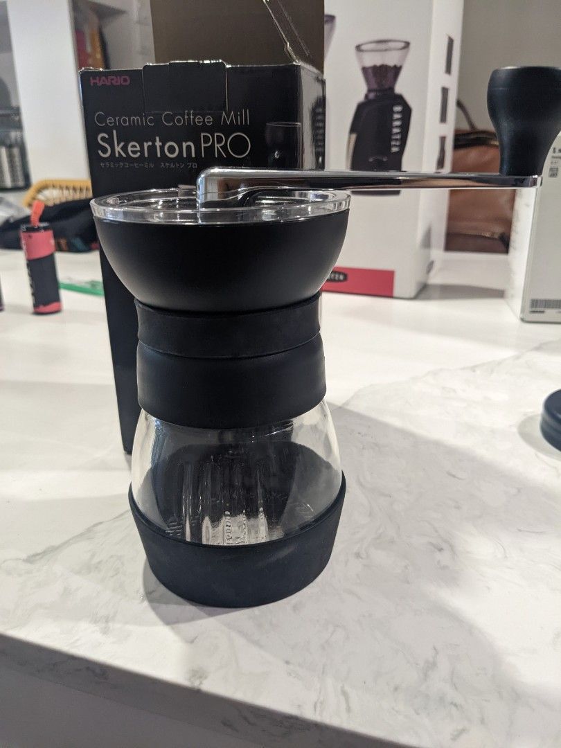 Hario Skerton Pro Coffee Grinder, Black, TV & Home Appliances, Kitchen