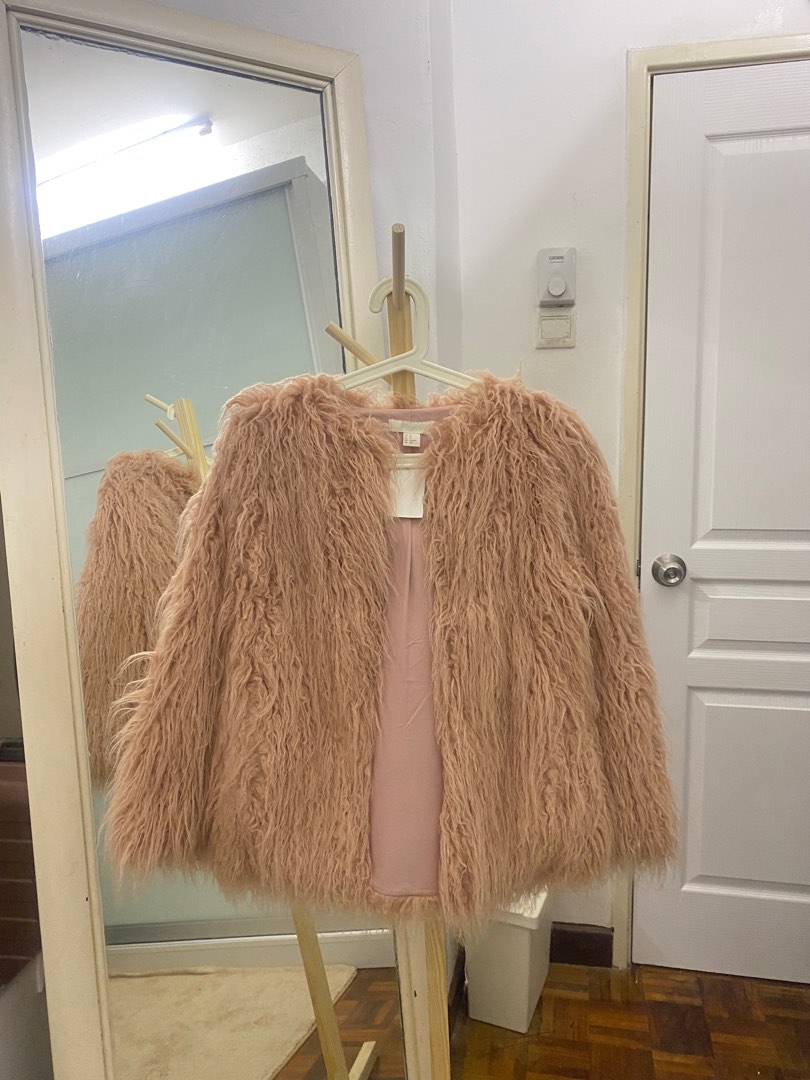 H & m top fur coat