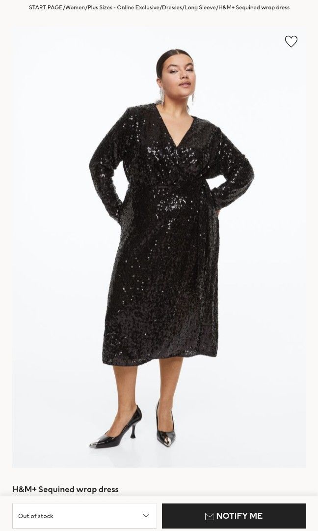 H&M Sequined Wrap Dress, Evening dress, Women's Fashion, Dresses & Sets, Evening  dresses & gowns on Carousell