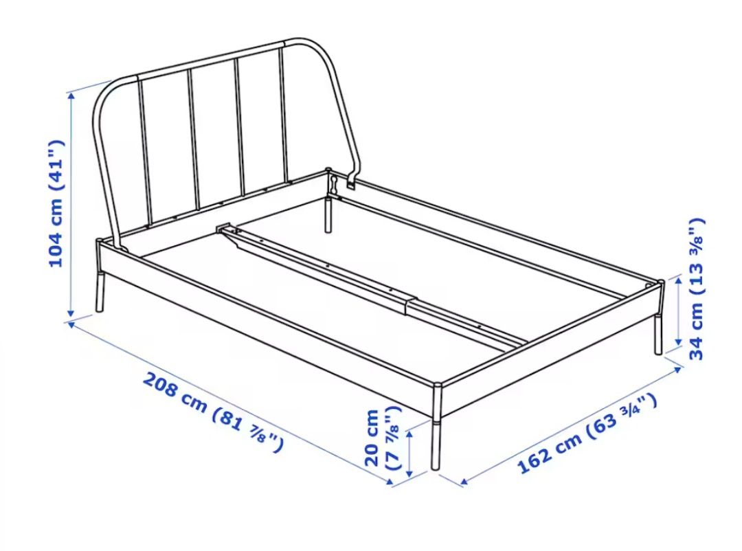 IKEA Bed Frame and Bed Base for double, Furniture & Home Living