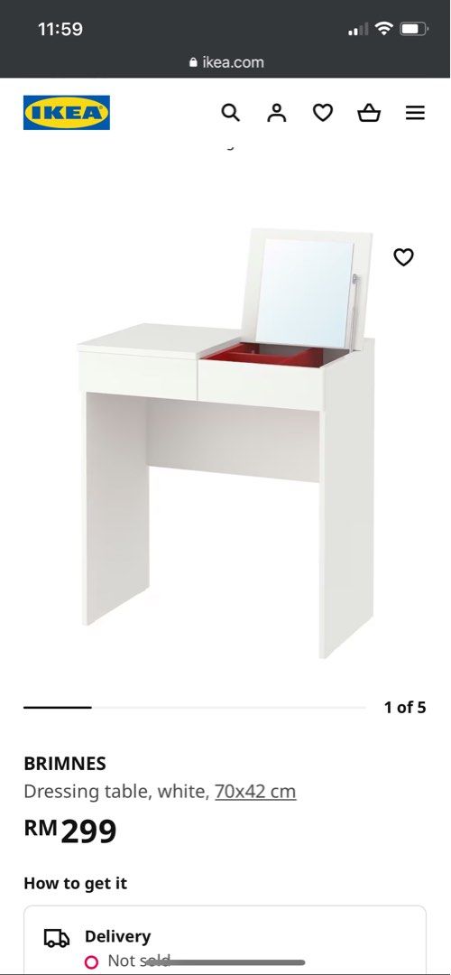 IKEA Brimnes Dressing Table, Furniture & Home Living, Furniture, Other