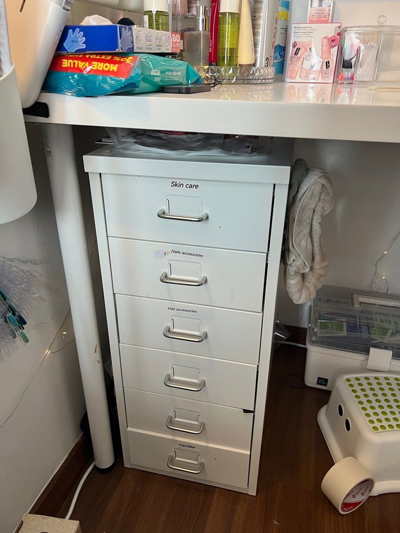 Ikea Helmer drawer unit (white), Furniture & Home Living, Furniture