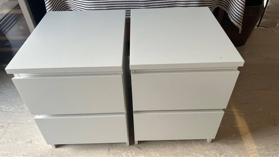 Ikea Malm bedside tables, Furniture & Home Living, Furniture, Shelves