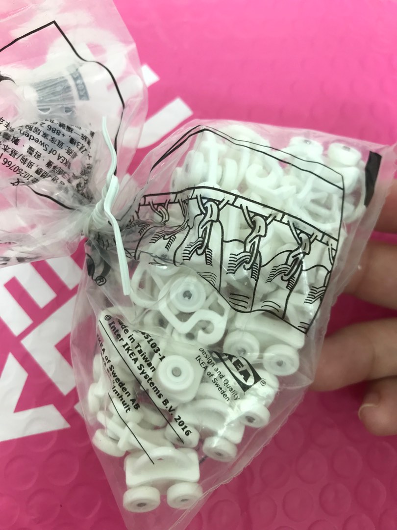 Ikea VIDGA curtain hooks glider, Furniture & Home Living, Home