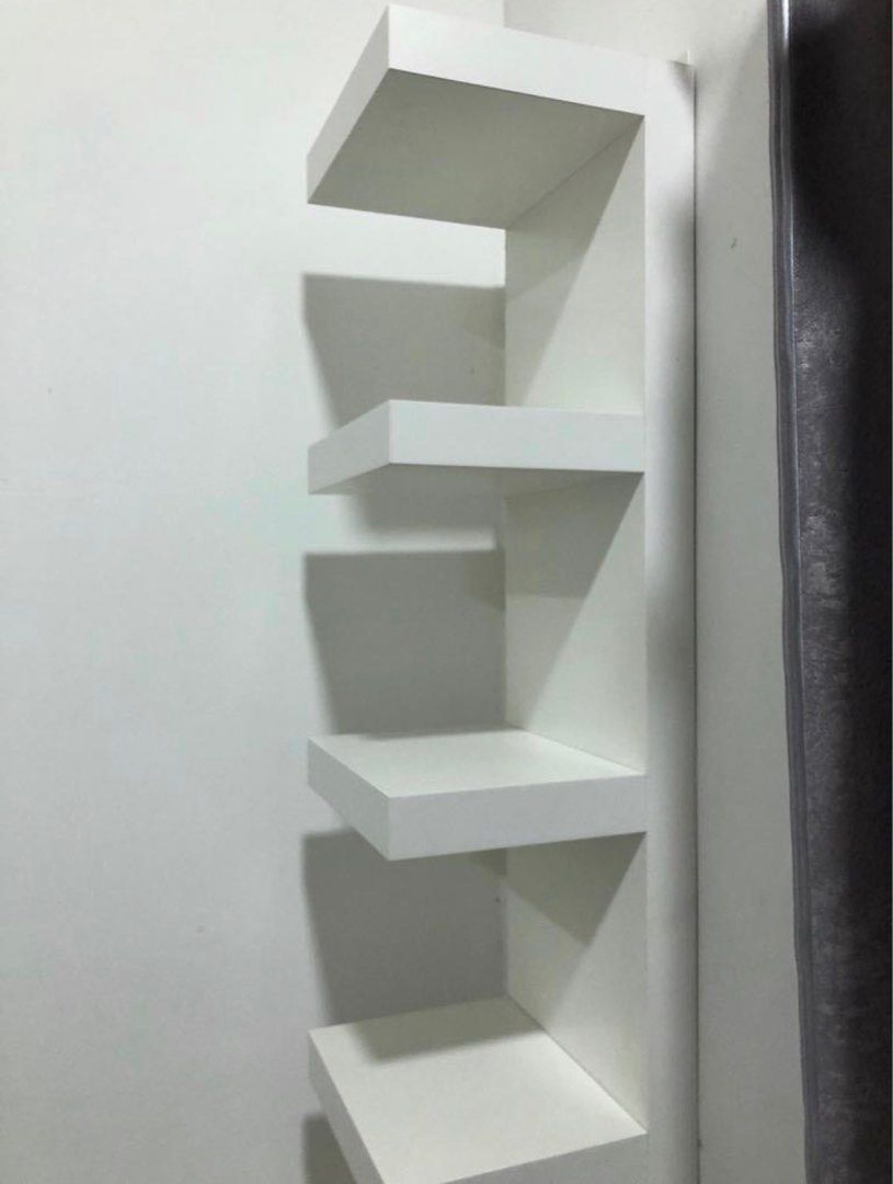 ikea white wall hanging shelf, Furniture & Home Living, Furniture