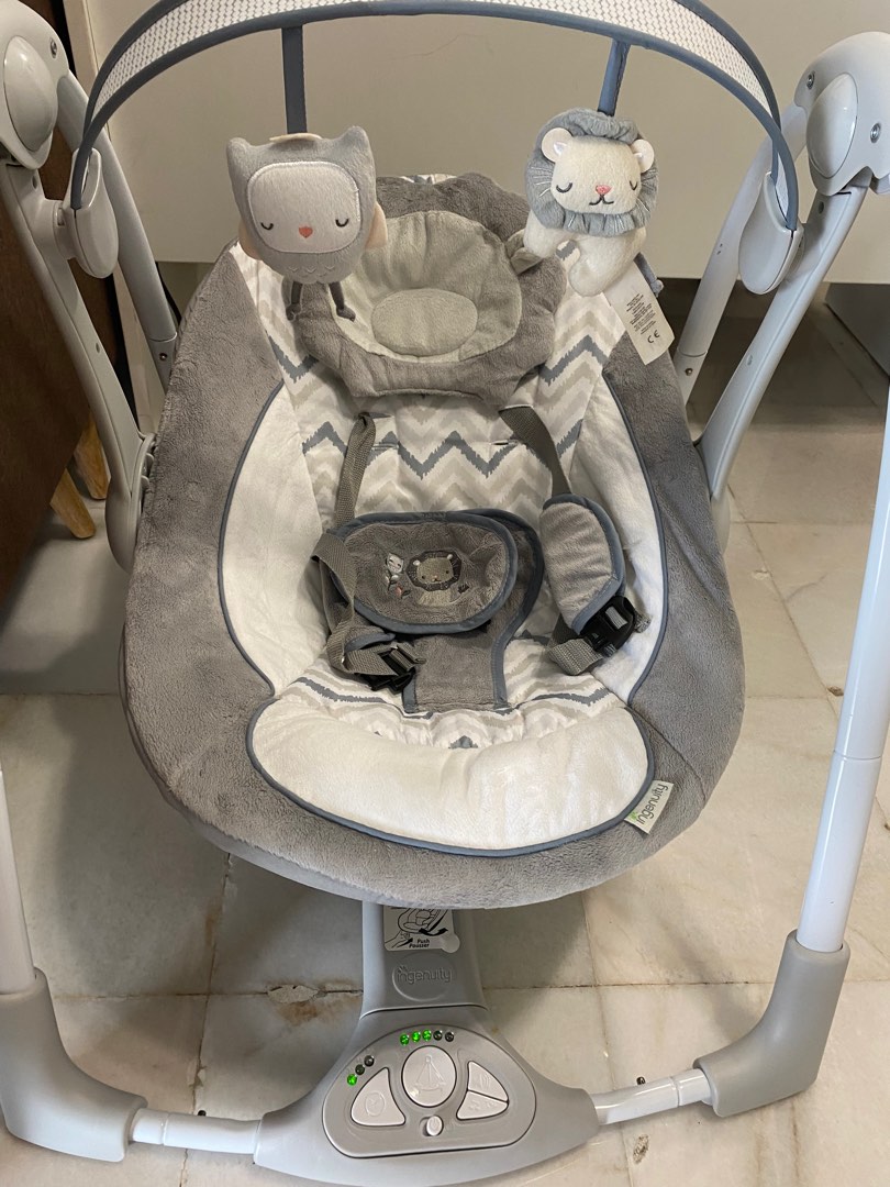 Ingenuity swing2seat Portable Baby Swing Chair Using both Adapter