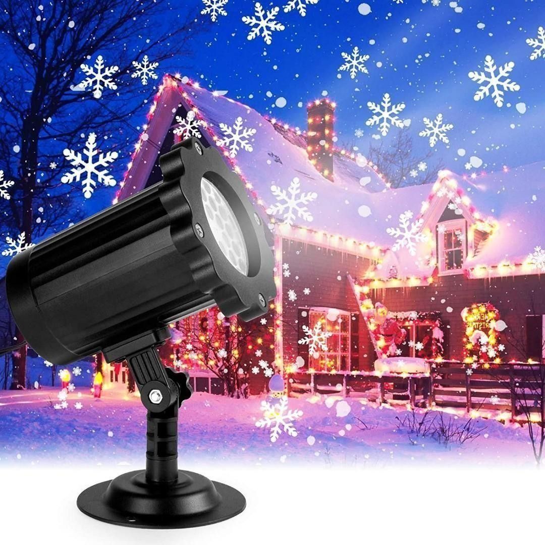 Christmas Snowflake Projector Lights, Rotating LED Snowfall