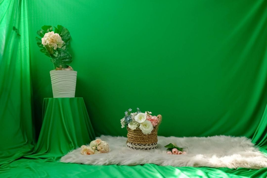 KAIN BACKDROP BACKGROUND DEKORASI DECOR POLOS LAYAR FOTO LATAR HIJAU ...