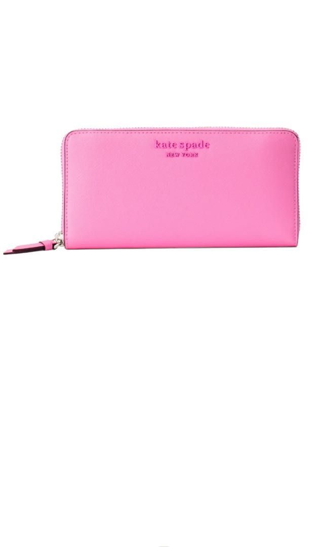 Kate Spade Cameron Monotone Large Continental Wallet in Bright Peony