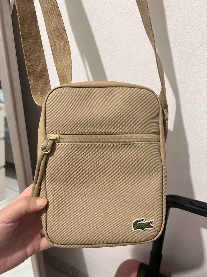 Lacoste small flat cross body tas selempang ORIGINAL, Barang Mewah