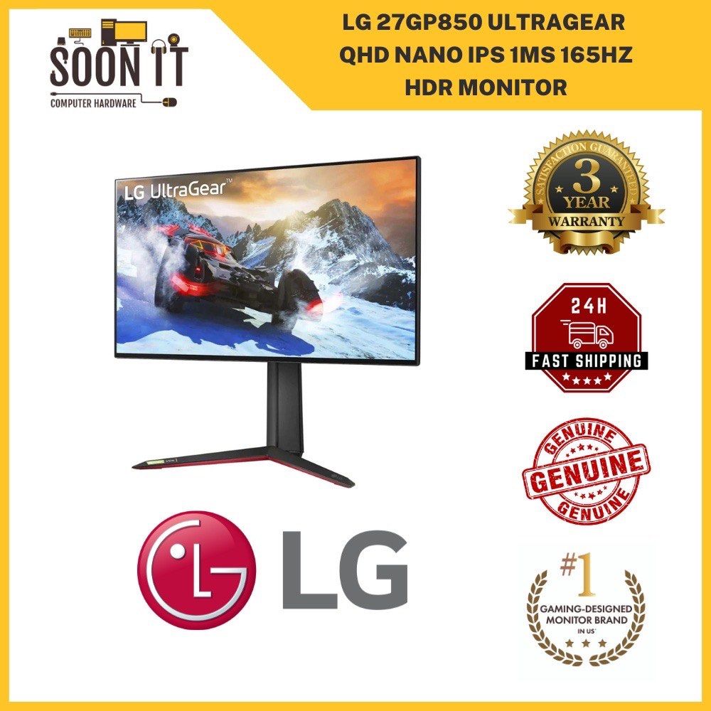 LG 27'' UltraGear QHD Nano IPS 1ms 165Hz HDR Monitor with G-SYNC®  Compatibility