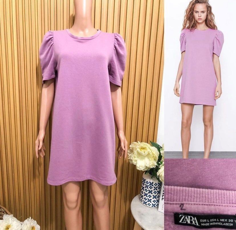 Lilac Puff Dress (Category: Dresses) located in Marikina City. Submitted by _secondchances (Listing ID 1201832105, Image 1). Description: Large on tag Like New .