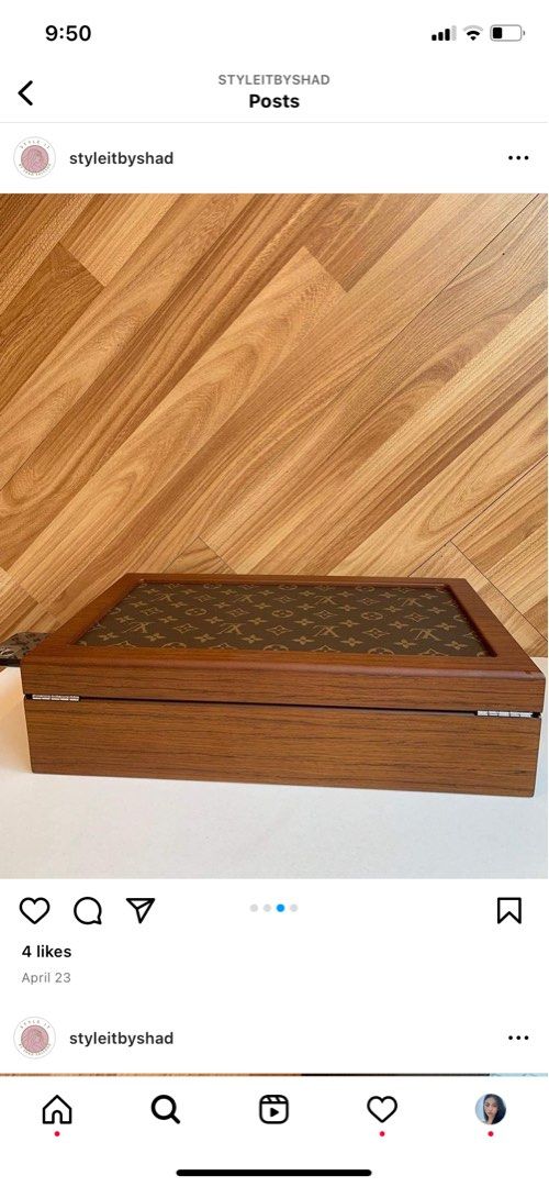 Louis Vuitton 6 slot watchbox (Category: Luxury Bags & Wallets) located in Manila. Submitted by chicandbaddie (Listing ID 1201840941, Image 3). Description: dm pls.