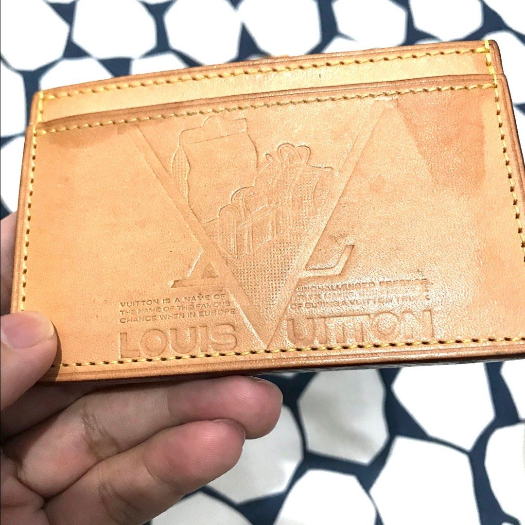 LOUIS VUITTON Vachetta Voyages Card Holder with Box , VGC Sz