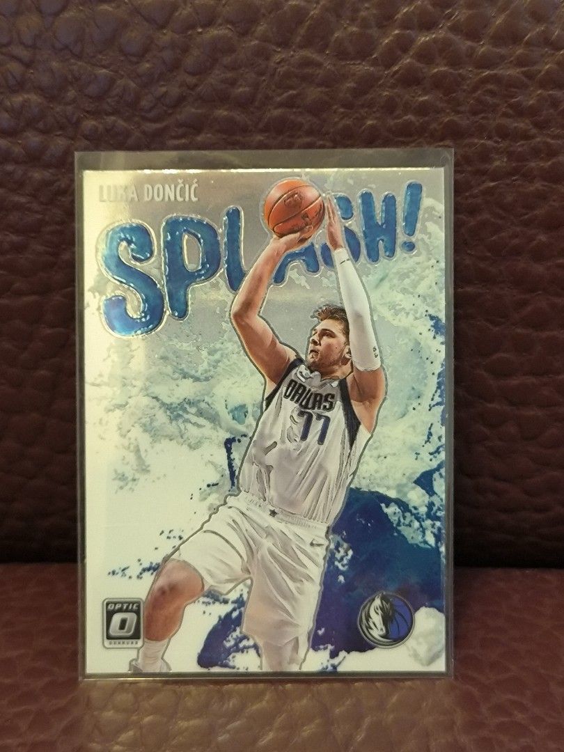 Luka Doncic 2021 Optic Splash NBA card, 興趣及遊戲, 收藏品及紀念品, 明星周邊 Carousell