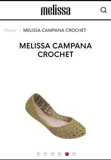 Melissa KIDS Campana Crochet Gold size kids 3