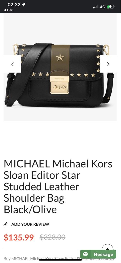 Sloan editor star outlet studded leather shoulder bag