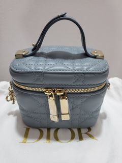 Christian Dior Small Cannage Lady Dior Vanity Case - Neutrals Crossbody Bags,  Handbags - CHR360952