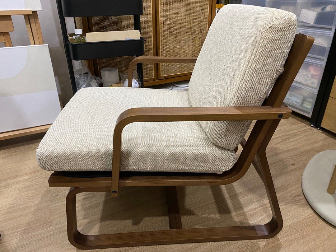 Muji Living dining sofa chair (Oak), Furniture & Home Living, Furniture