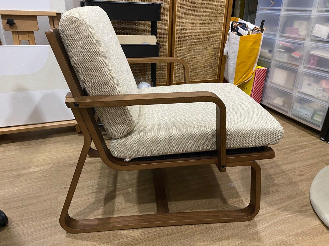 Muji Living dining sofa chair (Oak), Furniture & Home Living, Furniture