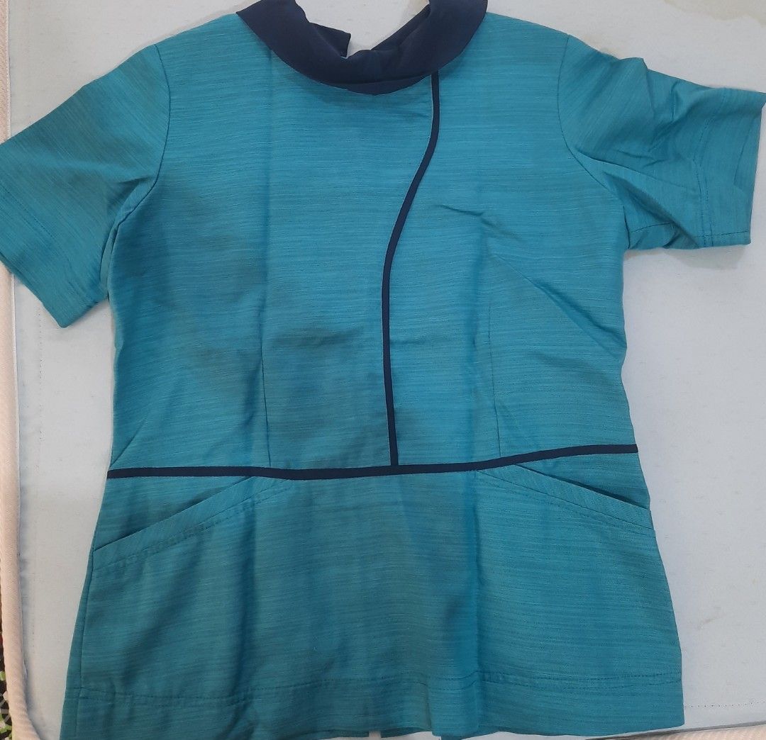 Office Attire / Uniform (Category: Blouses) located in Caloocan City. Submitted by anythingprelovedd (Listing ID 1201692649, Image 2). Description: 200 each if kunin po lahat. A bit higher price if not. Slightly used. Customized design at personal pinatahi. Location: Caloocan South SF shouldered by buyer..